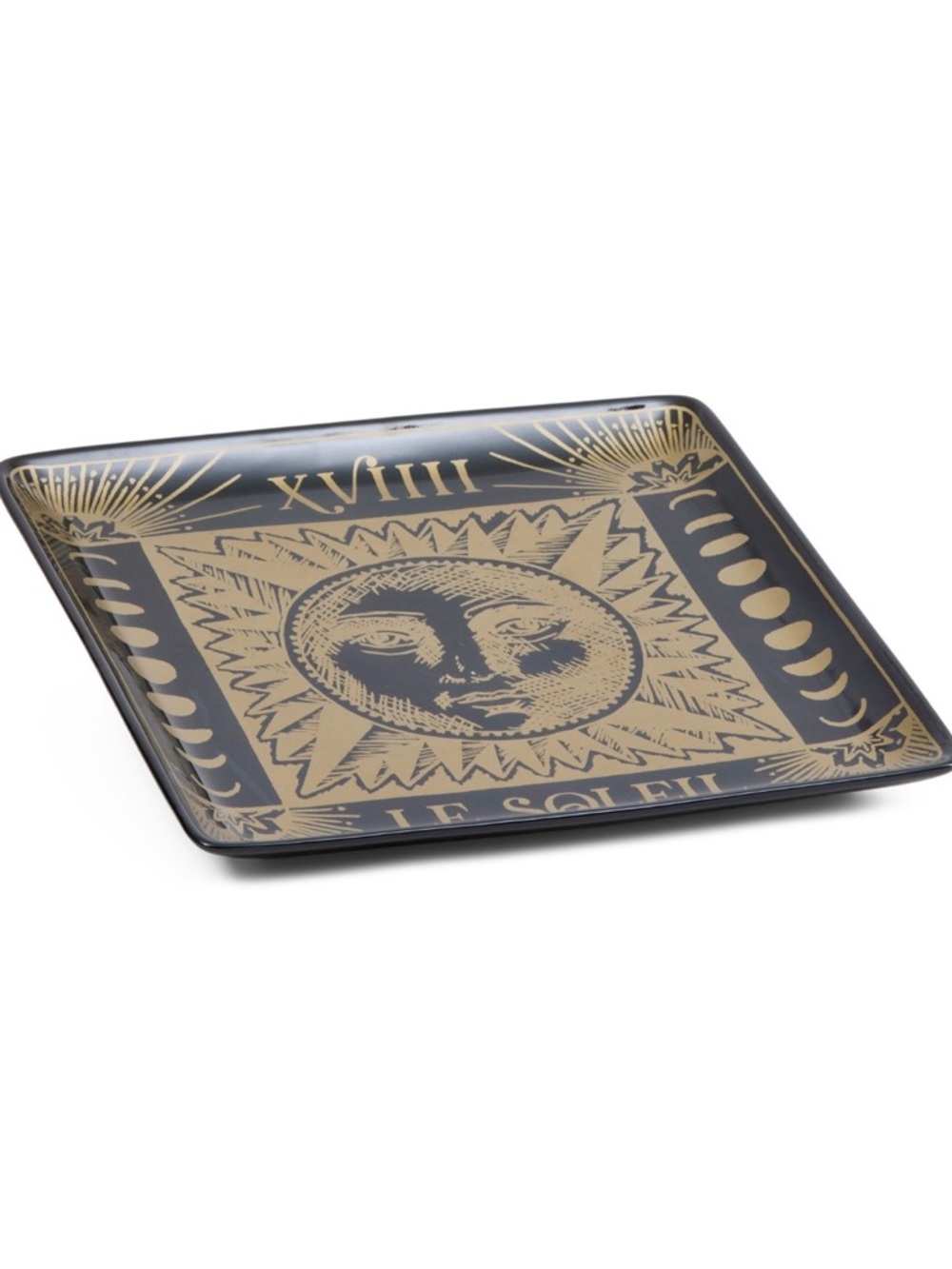 NIP 222 FIFTH black and gold tarot card serving platter